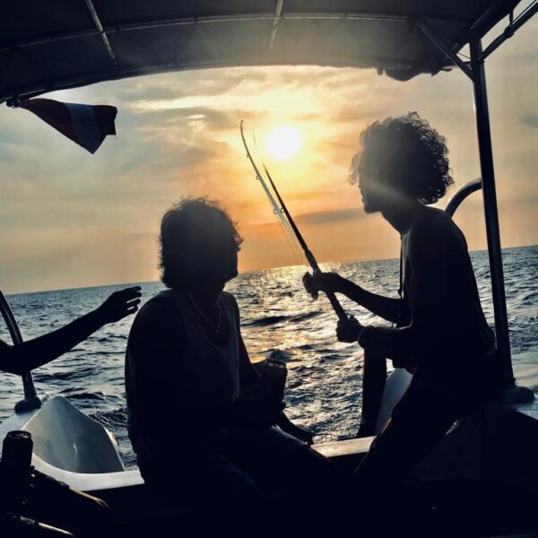 sun set fishing in sri lanka